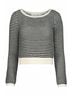 Bishop + Young Stripes Gray Women's Archer Pullover Sweater in Black Stripe Size S - photo 2
