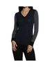 Label + Thread Stripes Multi Color Skinny Rib Vee Pullover in Charcoal/Ocean Size L - photo 2