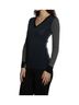 Label + Thread Stripes Multi Color Skinny Rib Vee Pullover in Charcoal/Ocean Size L - photo 4