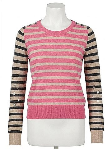 Label + Thread Emma Glory Stripe Top in Pink (view 1)