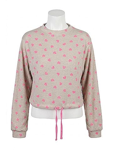 Beach Riot Dylan Sweatshirt in Taupe Heart (view 1)