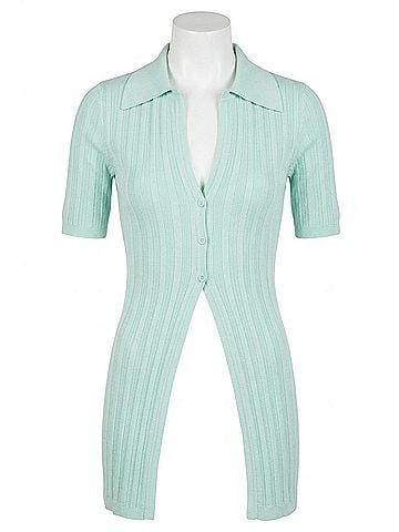 Ronny Kobo Waverly Knit Top in Mint (view 1)