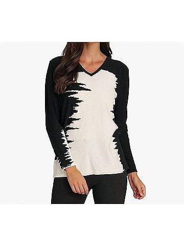 Stella Carakasi Statement Sweater in Black/ Ivory (view 2)