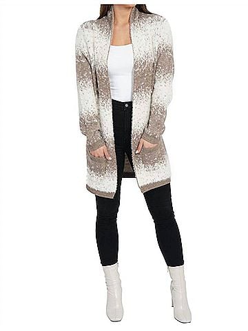 Love Token Dylan Cardigan in Beige (view 2)