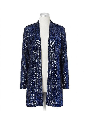 Karen Kane Sequin Duster Cardigan in Sapphire Blue (view 1)