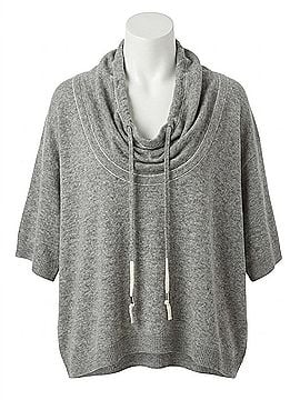 Label + Thread Women's Luxe Yoga Funnel Sweater in Grey (view 1)
