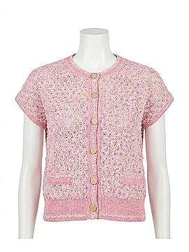 ESQUALO Short Sleeve Cardigan in Rose (view 1)