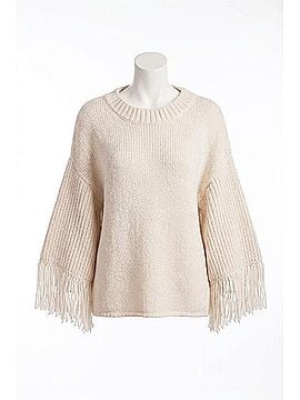 French Kyss Amia Ribbed V-Neck Sweater in Ivory (view 1)