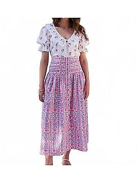 Pink City Prints Primrose Midi Skirt in Jaipur Border (view 2)