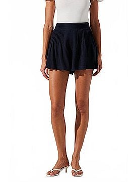Astr Ciro Linen-Blend Short in Navy (view 2)