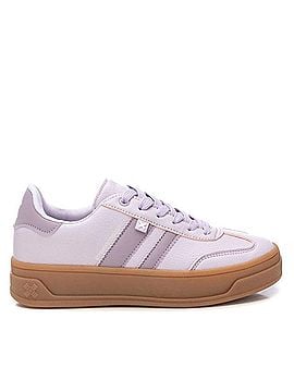 XTI Women's Lace Up Sneakers in Lilac (view 1)