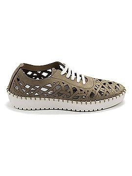 Eric Michael Women's Dolores Laser-Cut Leather Casual Sneaker in Safari Nubuk (view 1)