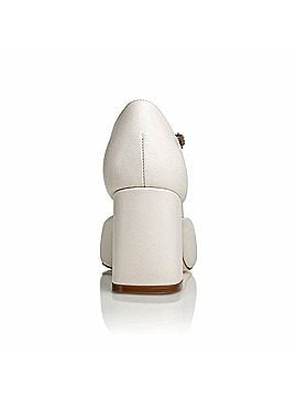 Joan Oloff Women's Sally Mestico Luxury Nappa Pump in Off White (view 2)