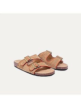 CLARIS VIROT Women's Odette Sandals in Suede Off White (view 2)