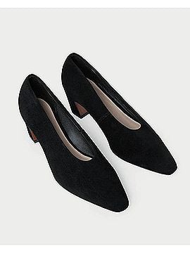 Loeffler Randall Women's Neive Suede Low Pumps in Black (view 2)