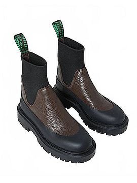 Loeffler Randall Women's Suri Leather Lug Boots in Tomorrow (view 2)