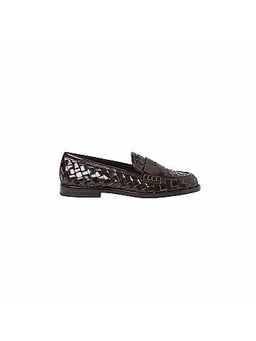 Loeffler Randall Women's Rachel Woven Leather Loafers in Espresso (view 1)