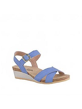 Naot Women's Throne Wedge Sandal in Sapphire Blue (view 1)