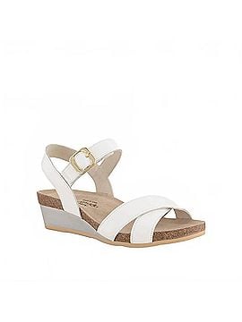 Naot Women's Throne Wedge Sandal in Soft White (view 1)