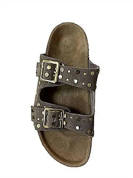 Silent D Women's Bon Suede Sandal in Taupe (view 2)