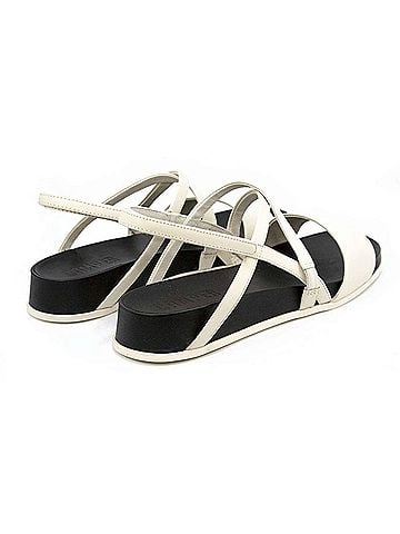 Camper Women's Atonika Leather Platform Sandals in Beige (view 2)