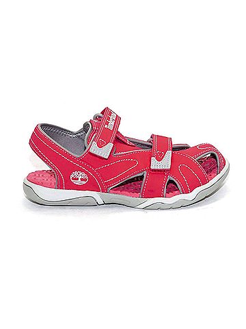 Timberland Girl's Adventure Seeker Closed Toe Dress Sandal in Dark Pink (view 1)