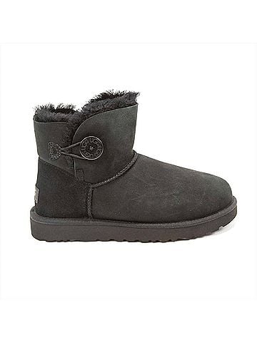 Ugg Women's Mini Bailey Button Ii Boot in Black (view 1)