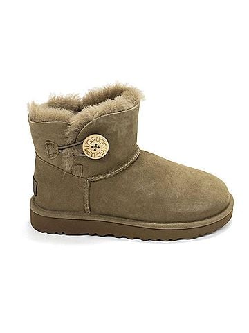 Ugg Women's Mini Bailey Button Ii Fashion Boots in Hickory (view 1)