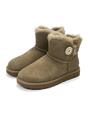 Ugg Women's Mini Bailey Button Ii Fashion Boots in Hickory (view 2)