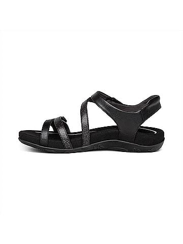 Aetrex Women's Jess Sandal in Black (view 2)