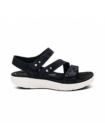 Aetrex Women's Savannah Sandal in Black (view 1)
