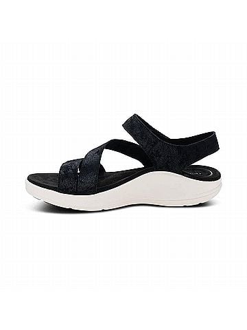 Aetrex Women's Savannah Sandal in Black (view 2)