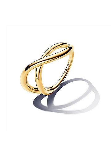 Pandora Women's Organically Shaped Infinity Ring Size 4.5 in Gold (view 1)