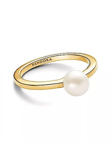 Pandora Treated Freshwater Cultured Pearl Ring in Gold (view 1)