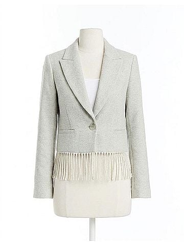 Drew Lilith Fringe Blazer in Pearl (view 1)