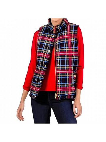 Gretchen Scott Designs Duke Of York Puffer Vest in Black Multi (view 2)