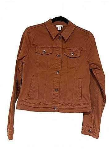 Tribal Women's Stretch Color Denim Jacket in Mocha (view 2)