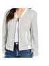 Drew Solid Gray Bari Zip Front Bomber Jacket in Heather Grey Size S - photo 3