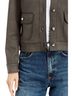 Drew Solid Gray Berlin Stretch Sueded Jacket in Charcoal Size L - photo 4