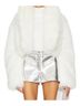 AFRM White Stephanie Fur Jacket in White Size M - photo 2