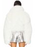 AFRM White Stephanie Fur Jacket in White Size M - photo 3