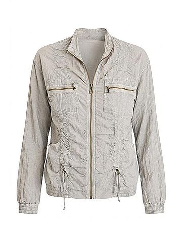 XCVI Amis Cinchable Bomber Jacket in Earl Grey Pigment (view 1)