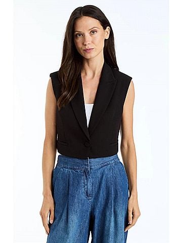 Drew Franka Vest in Black (view 2)
