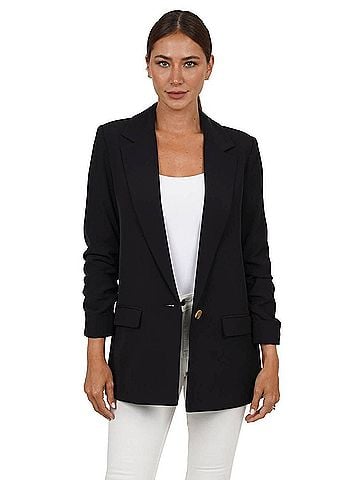 Love Token Sabrina Boyfriend Blazer in Black (view 2)