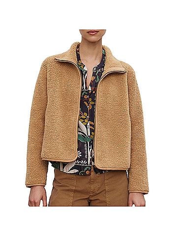 Velvet by Graham & Spencer Reba Reversible Sherpa Jacket in Tan (view 2)