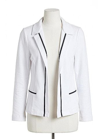 Drew Kristen Terry Jacket in White (view 1)