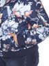 White Mark Floral Blue Floral Bomber Jacket - Plus Size in Navy Size XL - photo 5