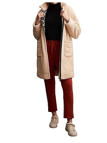 Tribal Light Sherpa Coat in Moonstone (view 2)