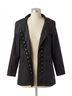 Angel Solid Black Snap Front Rain Jacket in Black Size XS - photo 1