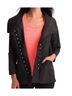 Angel Solid Black Snap Front Rain Jacket in Black Size XS - photo 2